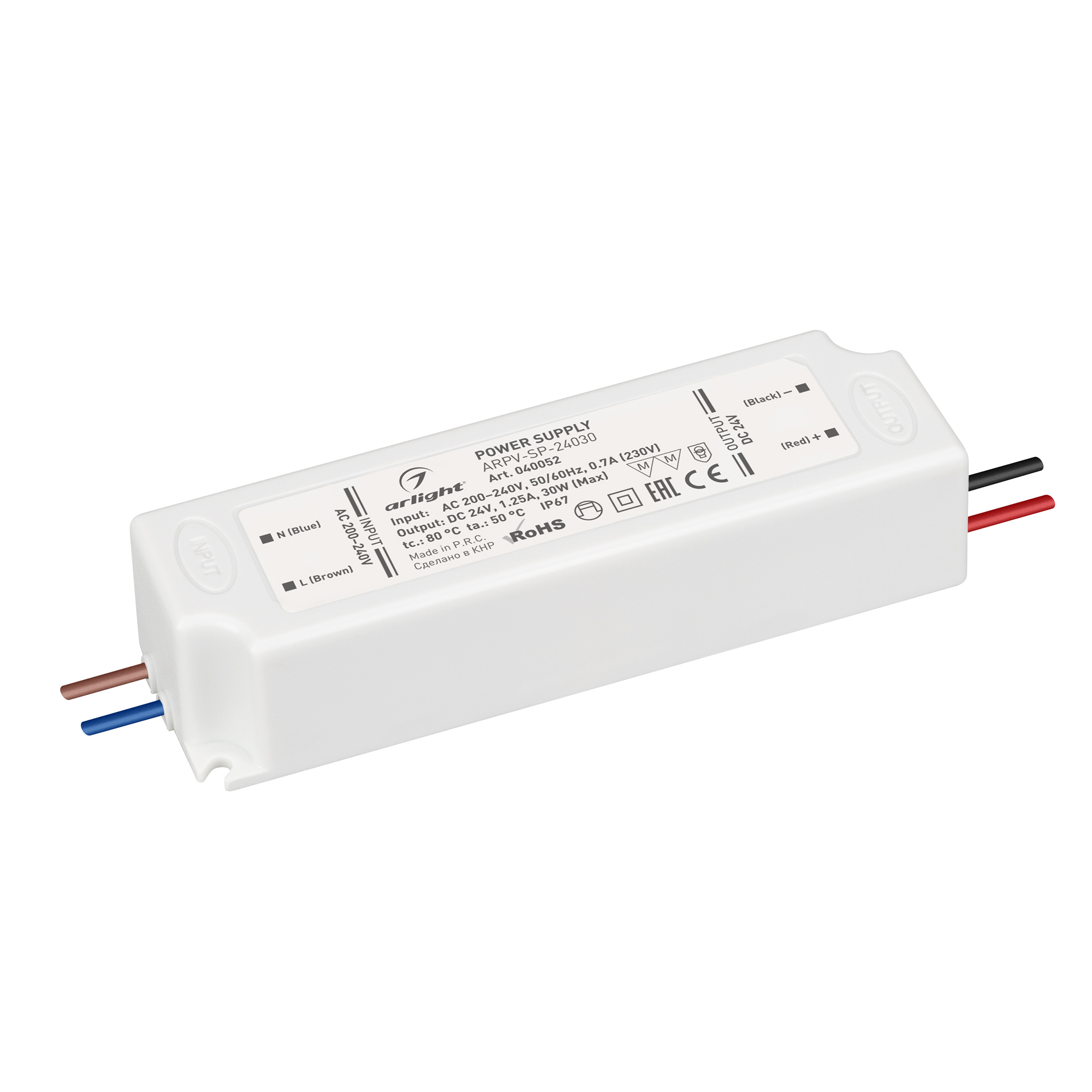 

Блок питания Arlight ARPV-SP-24030 (24V, 1.25A, 30W), 040052, Белый, 040052