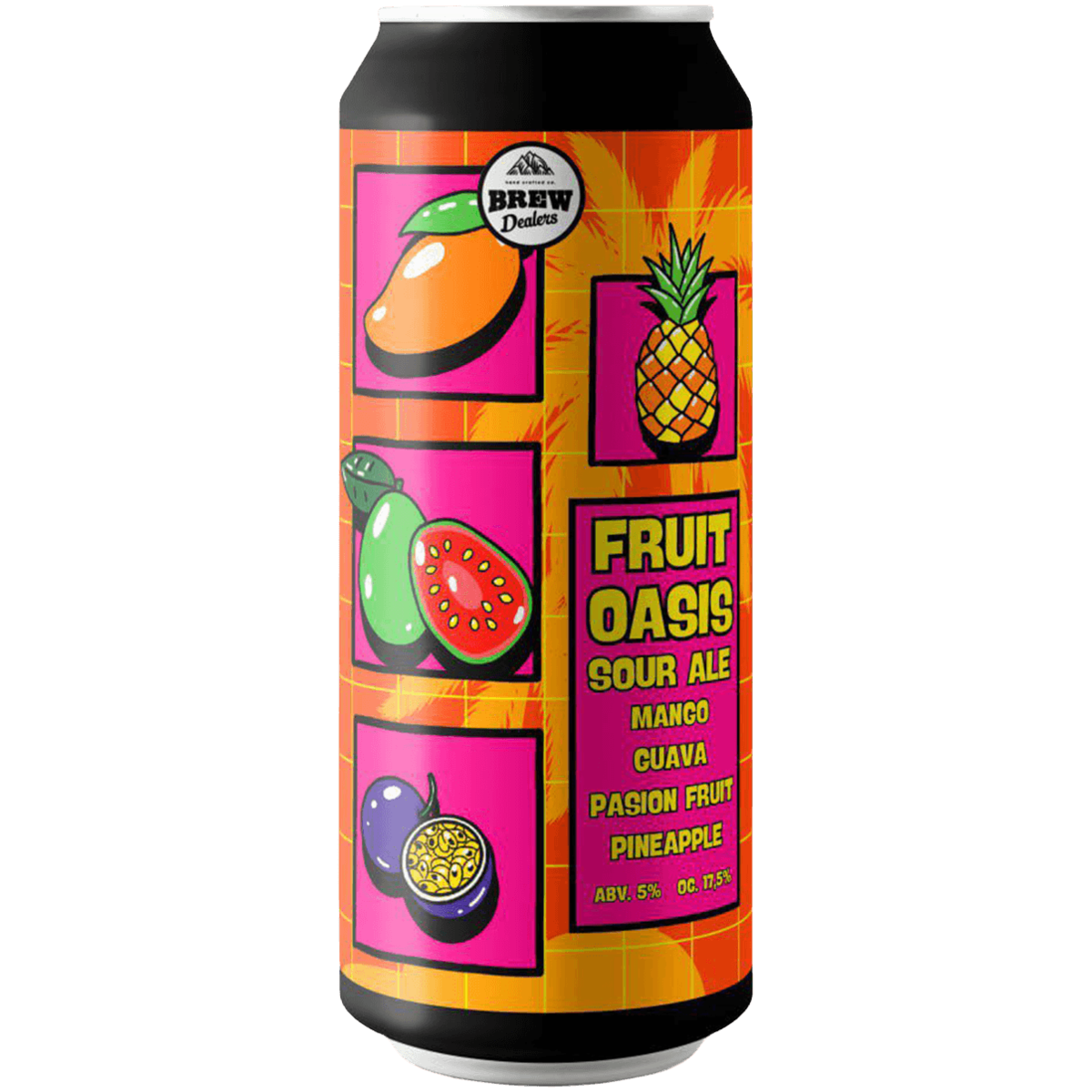 

Пивной напиток Brew Dealers Fruit Oasis Sour Ale 0,5 л ж/б, Розовое