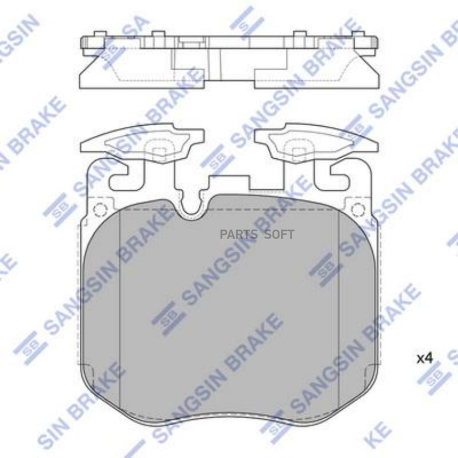 

Тормозные колодки Sangsin brake дисковые SP4174, SP4174