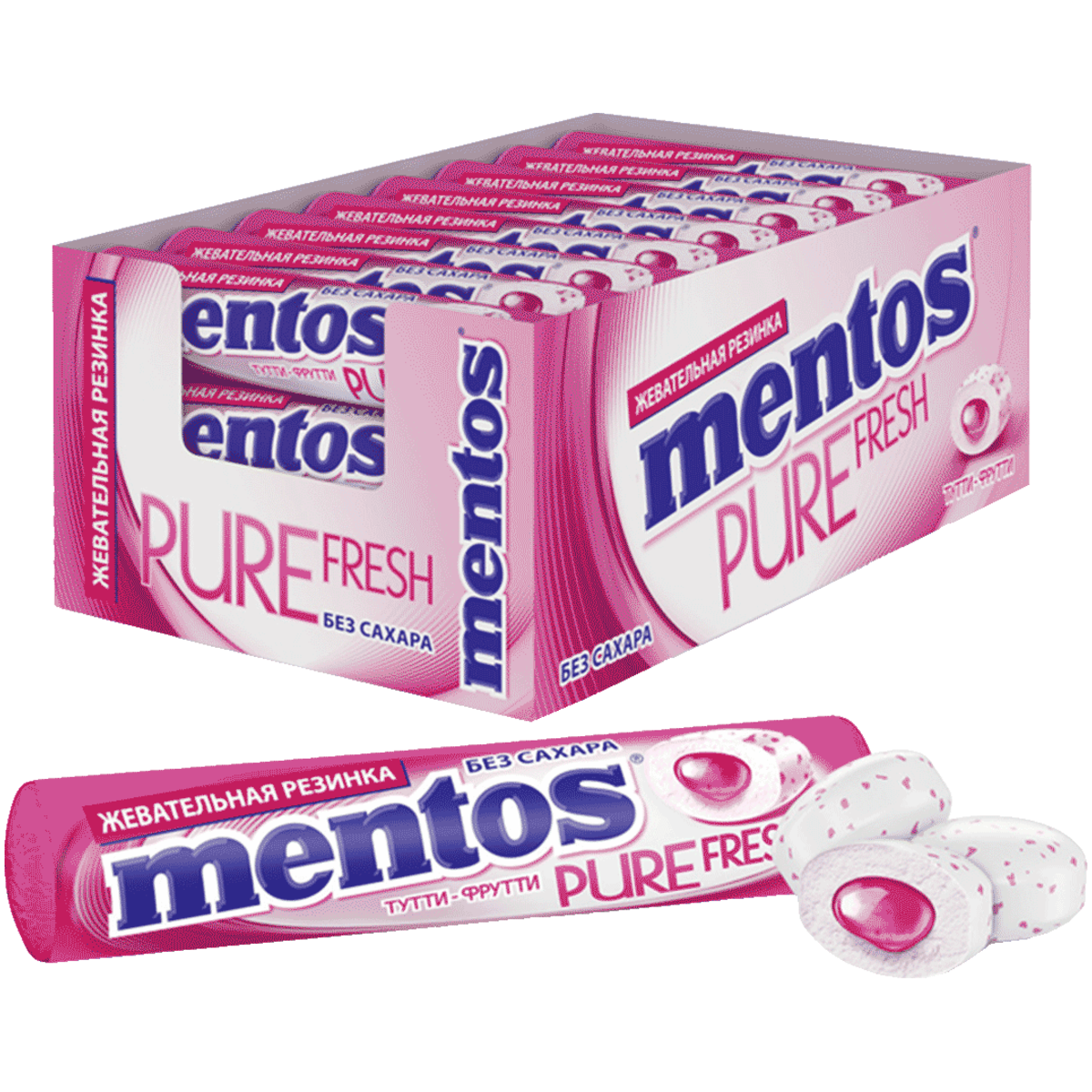 Жевательная резинка Mentos Pure Fresh Тутти-Фрутти 15,5 г