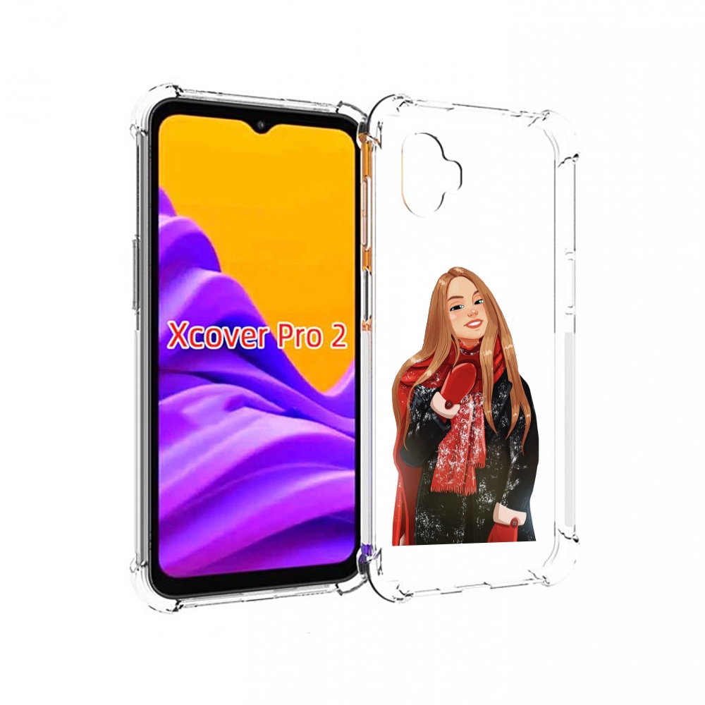 

Чехол MyPads Новогодний-зимний-арт женский для Samsung Galaxy Xcover Pro 2, Прозрачный, Tocco