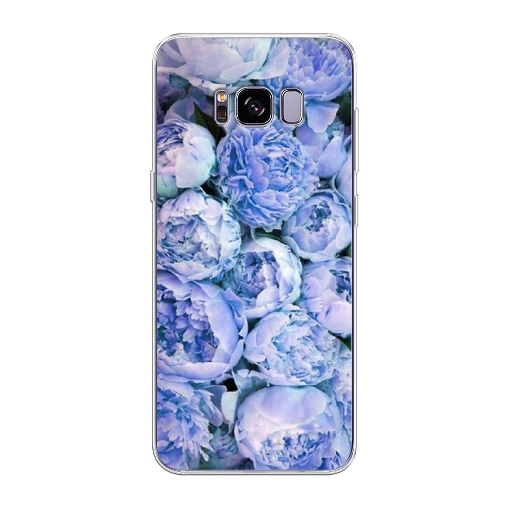 

Чехол Awog на Samsung Galaxy S8 + "Пионы голубые", Голубой, 24850-8