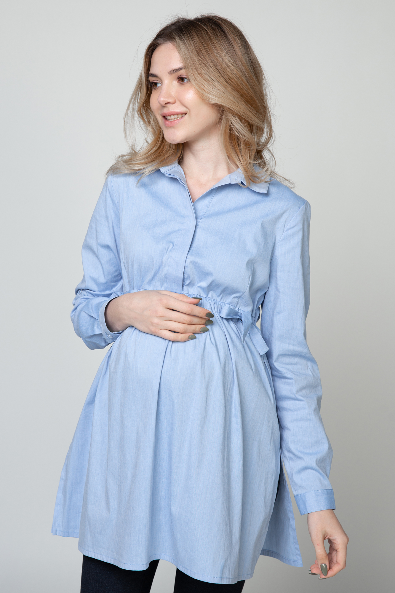 

Рубашка для беременных женская Mama's fantasy MF9003 голубая 46 RU, MF9003