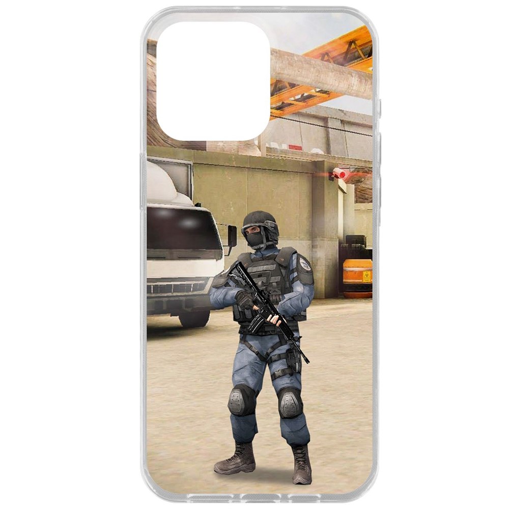 

Чехол-накладка Krutoff Clear Case Cтандофф 2 (Standoff 2) - GIGN для iPhone 15 Pro Max, Прозрачный