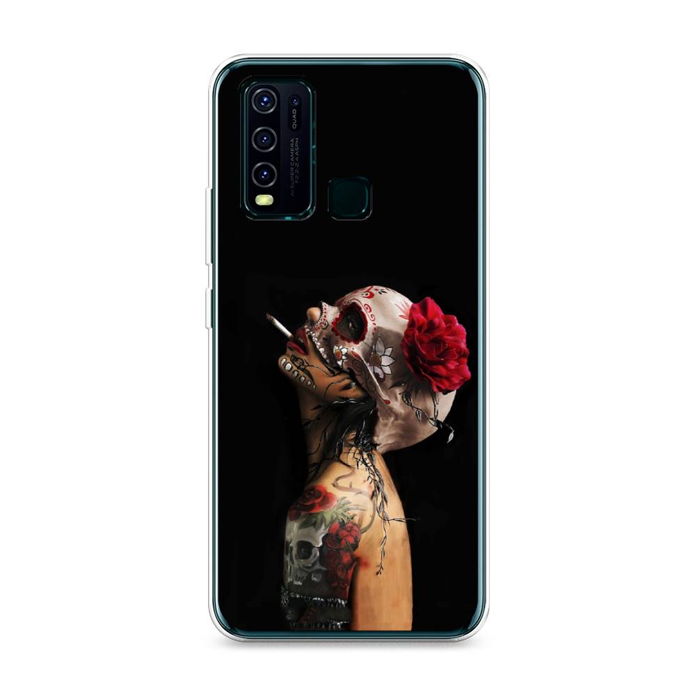 

Чехол Awog на Vivo Y30/Y50 "Девушка с черепом", Разноцветный, 263150-9