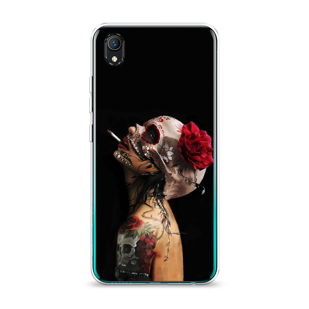 

Чехол Awog на Vivo Y91c/Y1s "Девушка с черепом", Разноцветный, 263250-9