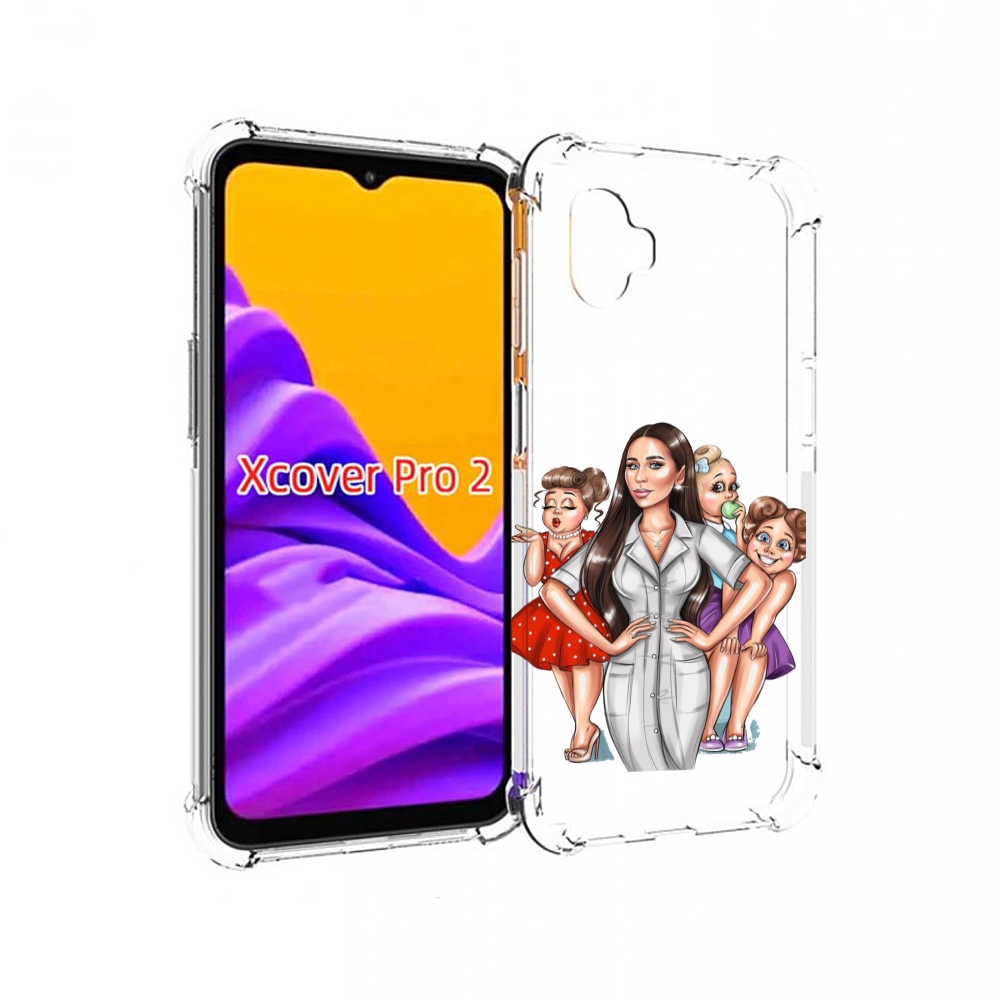 

Чехол MyPads Милые-дамы женский для Samsung Galaxy Xcover Pro 2, Прозрачный, Tocco