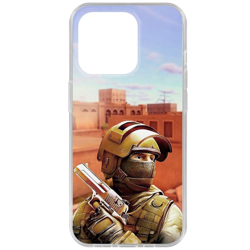 

Чехол-накладка Krutoff Clear Case Cтандофф 2 (Standoff 2) - Спец для iPhone 15 Pro, Прозрачный