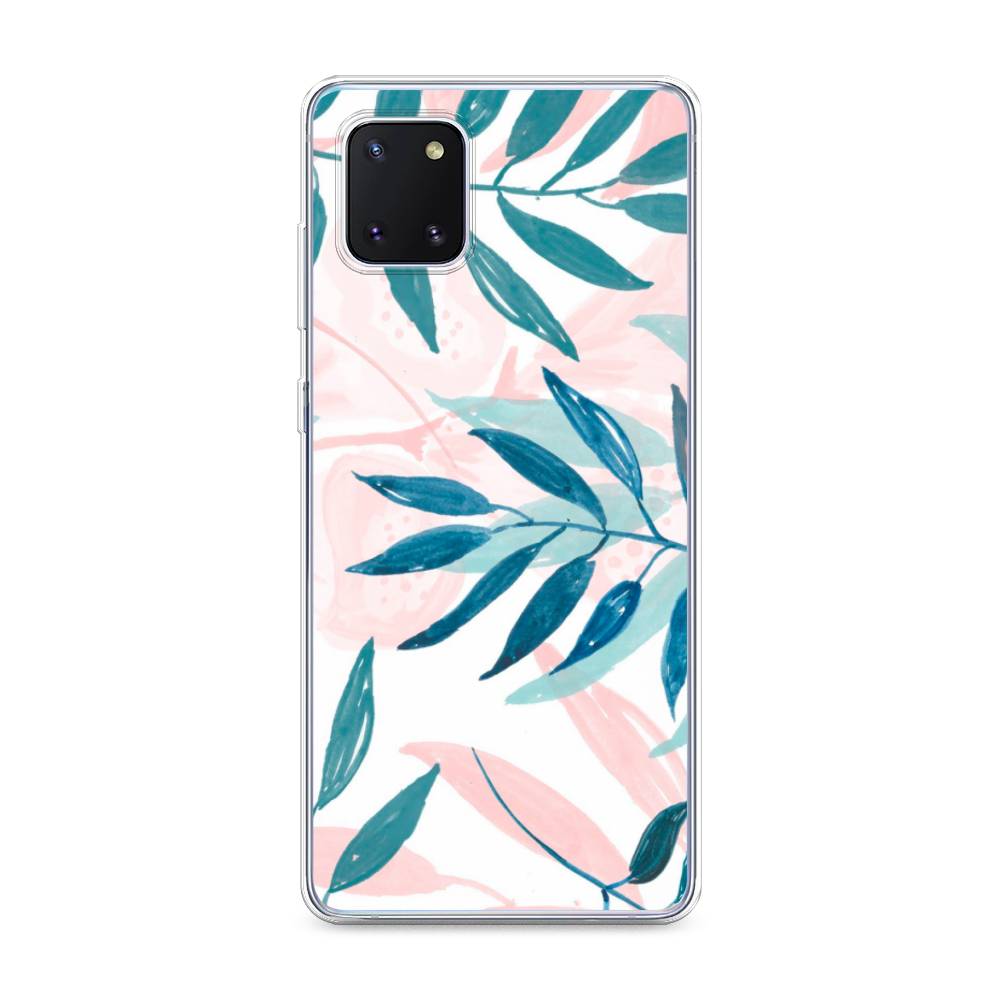 фото Силиконовый чехол "акварельные веточки" на samsung galaxy note 10 lite awog