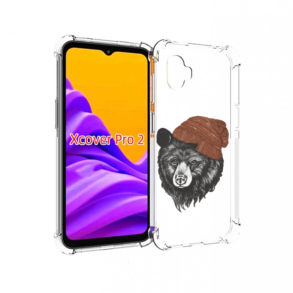 

Чехол MyPads Медведь в шапке 2 для Samsung Galaxy Xcover Pro 2, Прозрачный, Tocco