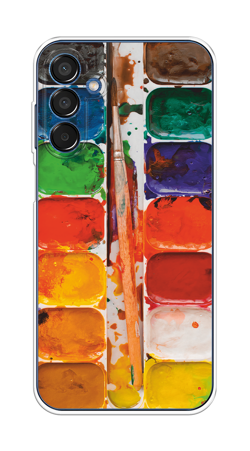 

Чехол на Samsung Galaxy M15 5G "Акварель", Красный;желтый;синий, 2109550-1