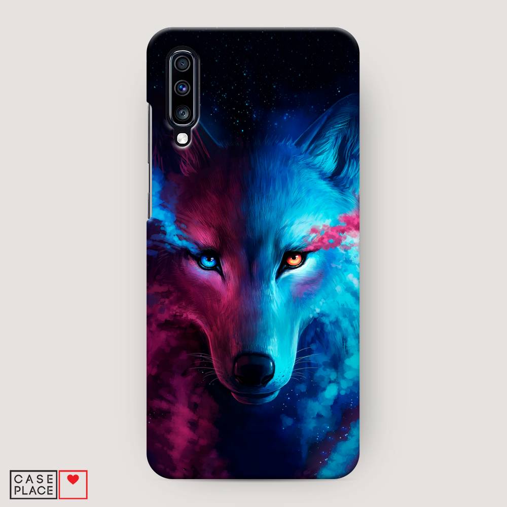фото Пластиковый чехол "волшебный волк" на samsung galaxy a70 awog