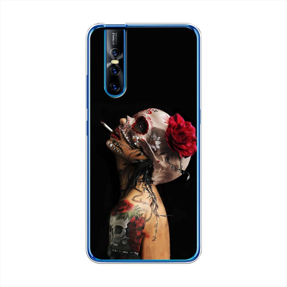 

Чехол Awog на Vivo V15 Pro "Девушка с черепом", Разноцветный, 261150-9