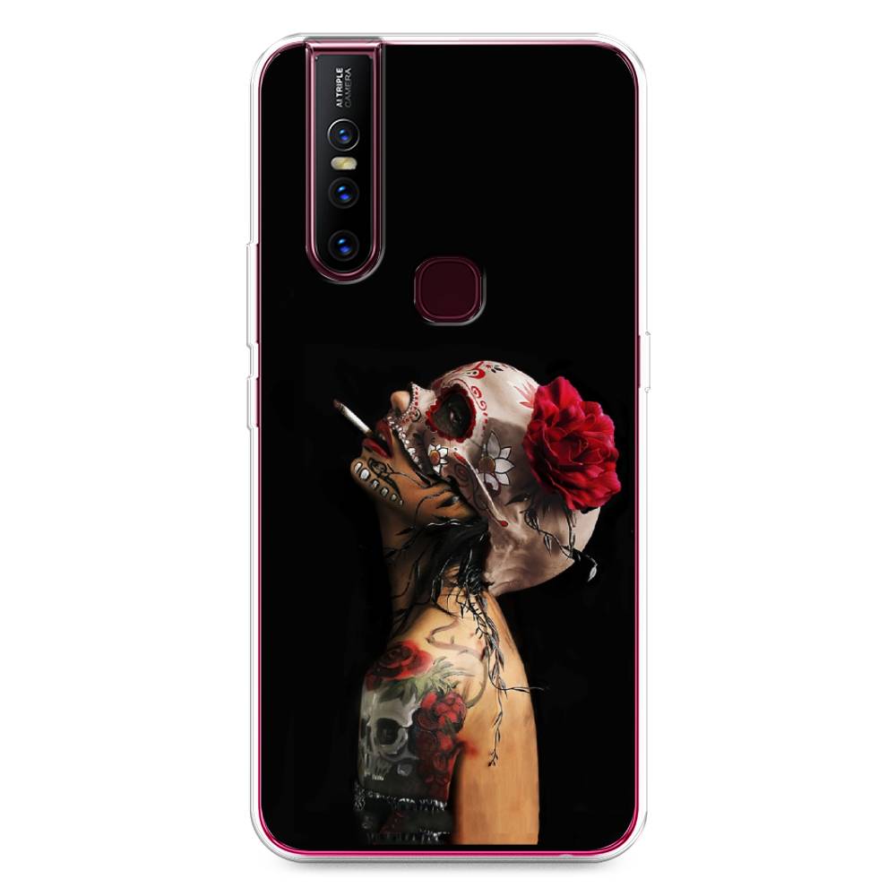 

Чехол Awog на Vivo V15 "Девушка с черепом", Разноцветный, 261050-9