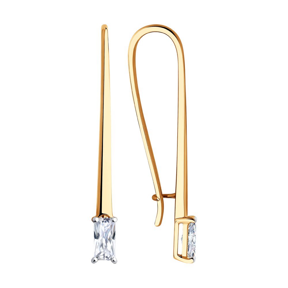 

Серьги из красного золота Diamant 51-120-00636-1, фианит, 51-120-00636-1