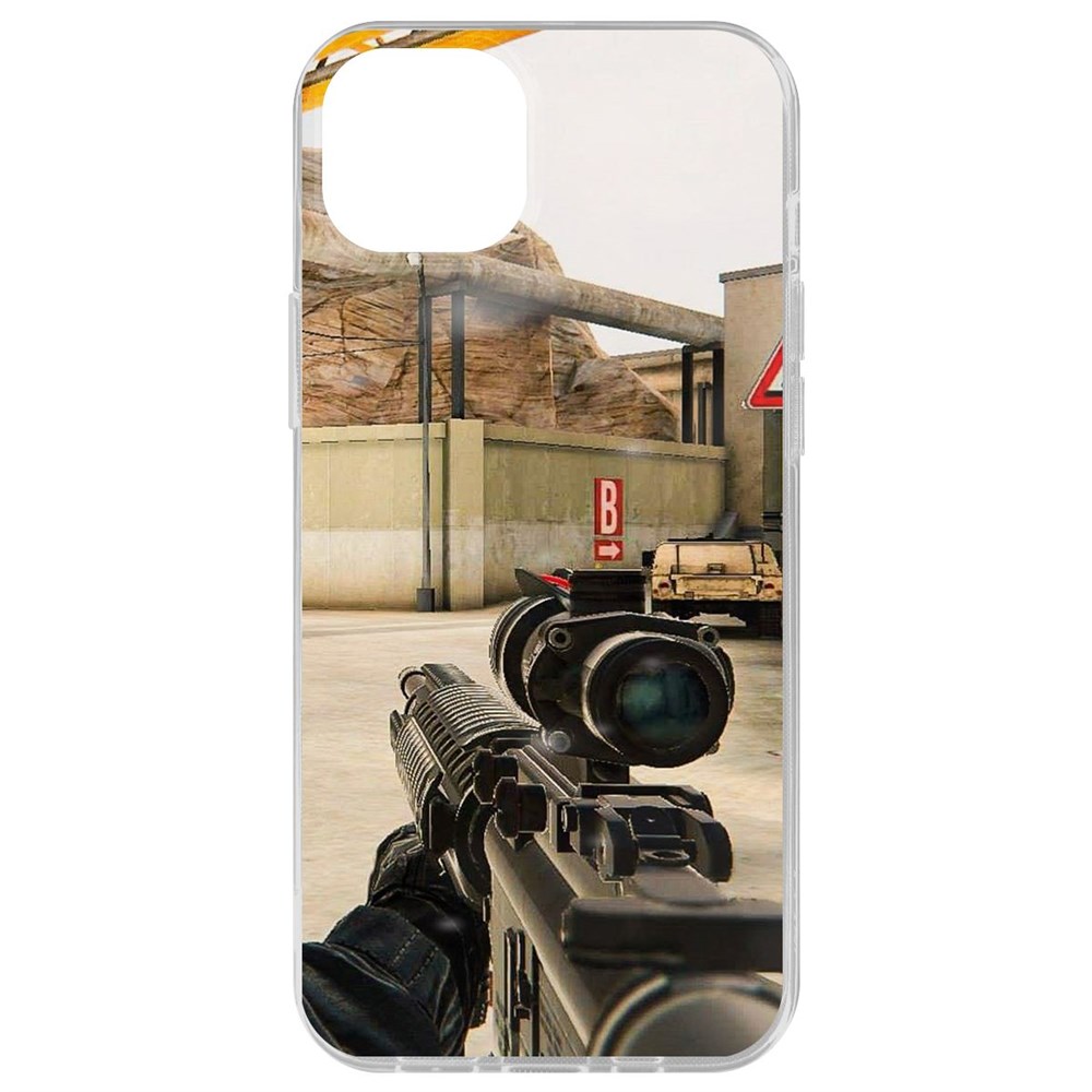 

Чехол-накладка Krutoff Clear Case Cтандофф 2 (Standoff 2) - Оптика для iPhone 15 Plus, Прозрачный