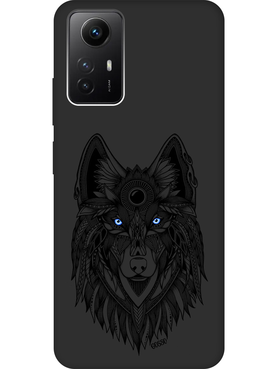 

Матовый Soft Touch силиконовый чехол на Xiaomi Redmi Note 12s "Grand Wolf" черный, Черный;голубой, 20001469