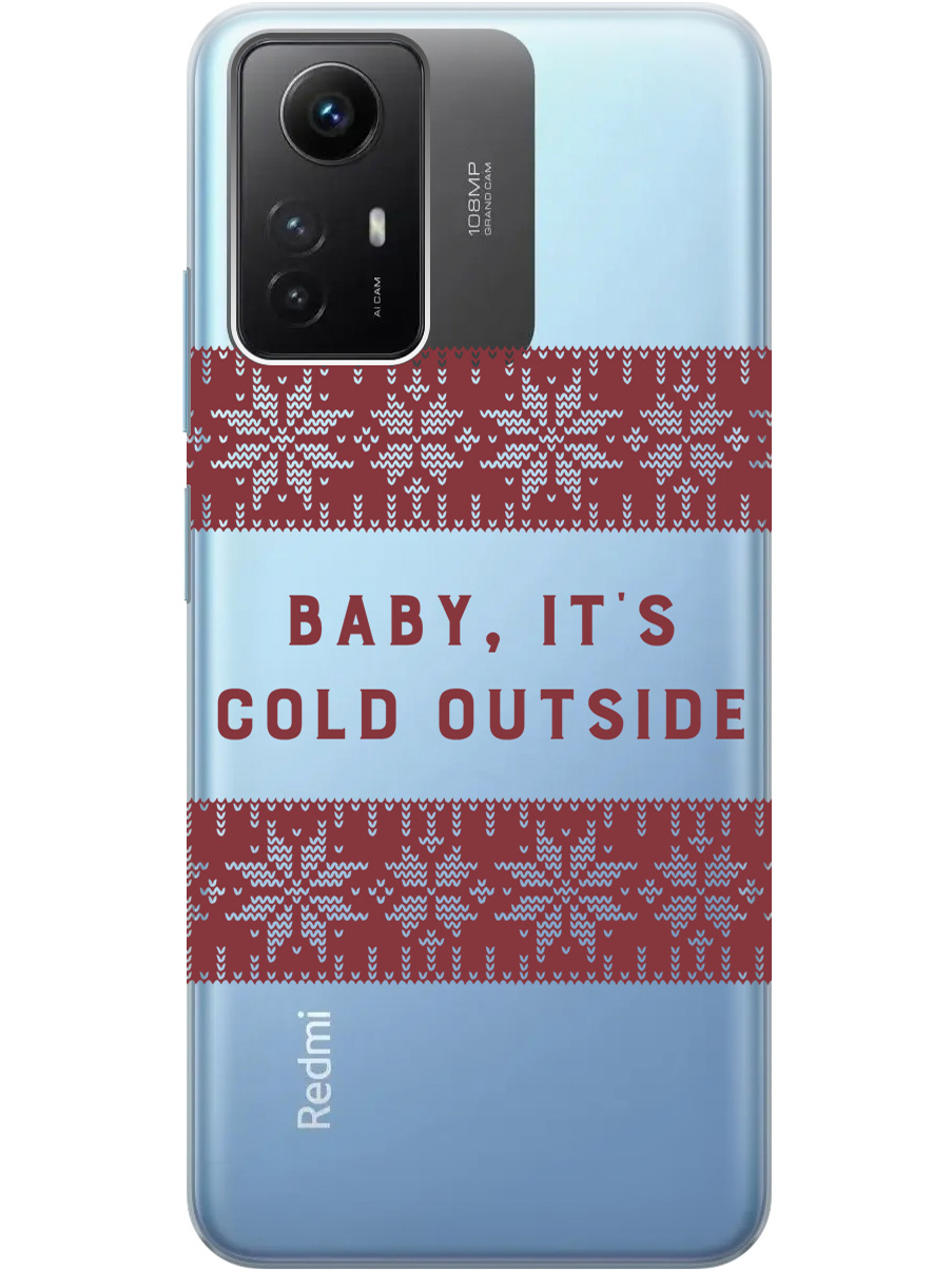 

Силиконовый чехол на Xiaomi Redmi Note 12s "It's Cold", Прозрачный;красный, 20001468