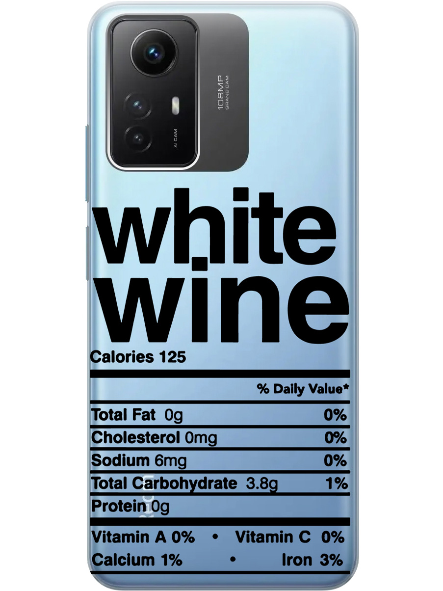 

Силиконовый чехол на Xiaomi Redmi Note 12s "Wine", Прозрачный;черный, 20001468