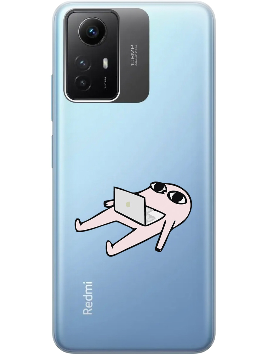 

Силиконовый чехол на Xiaomi Redmi Note 12s "Freelance", Прозрачный;розовый;серый, 20001468