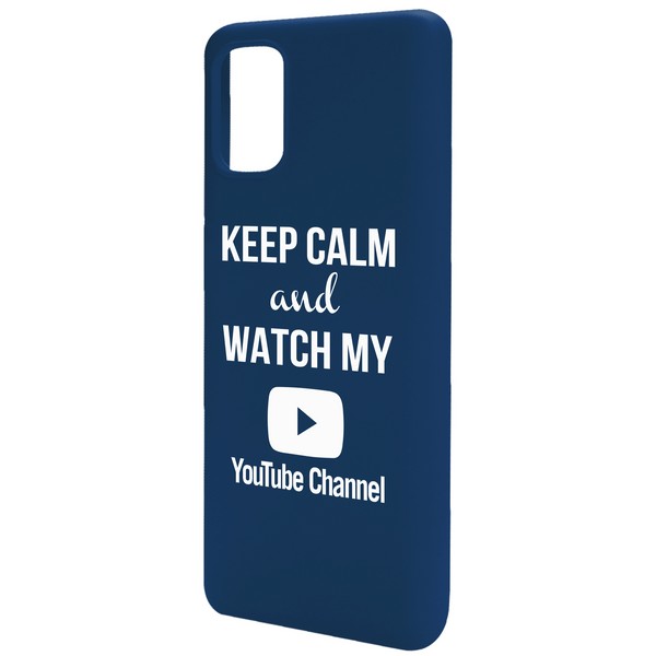 фото Чехол-накладка krutoff silicone case youtube для samsung galaxy m51 (m515) синий