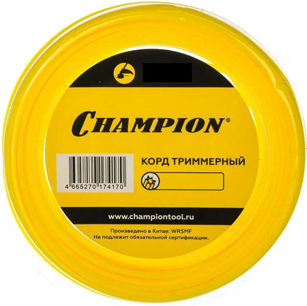 

Леска для садовых триммеров CHAMPION C5025, 2.4мм, 12м, Желтый, Леска для садовых триммеров CHAMPION C5025, 2.4мм, 12м
