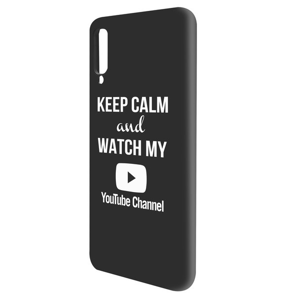 фото Чехол-накладка krutoff silicone case youtube для huawei y6p черный