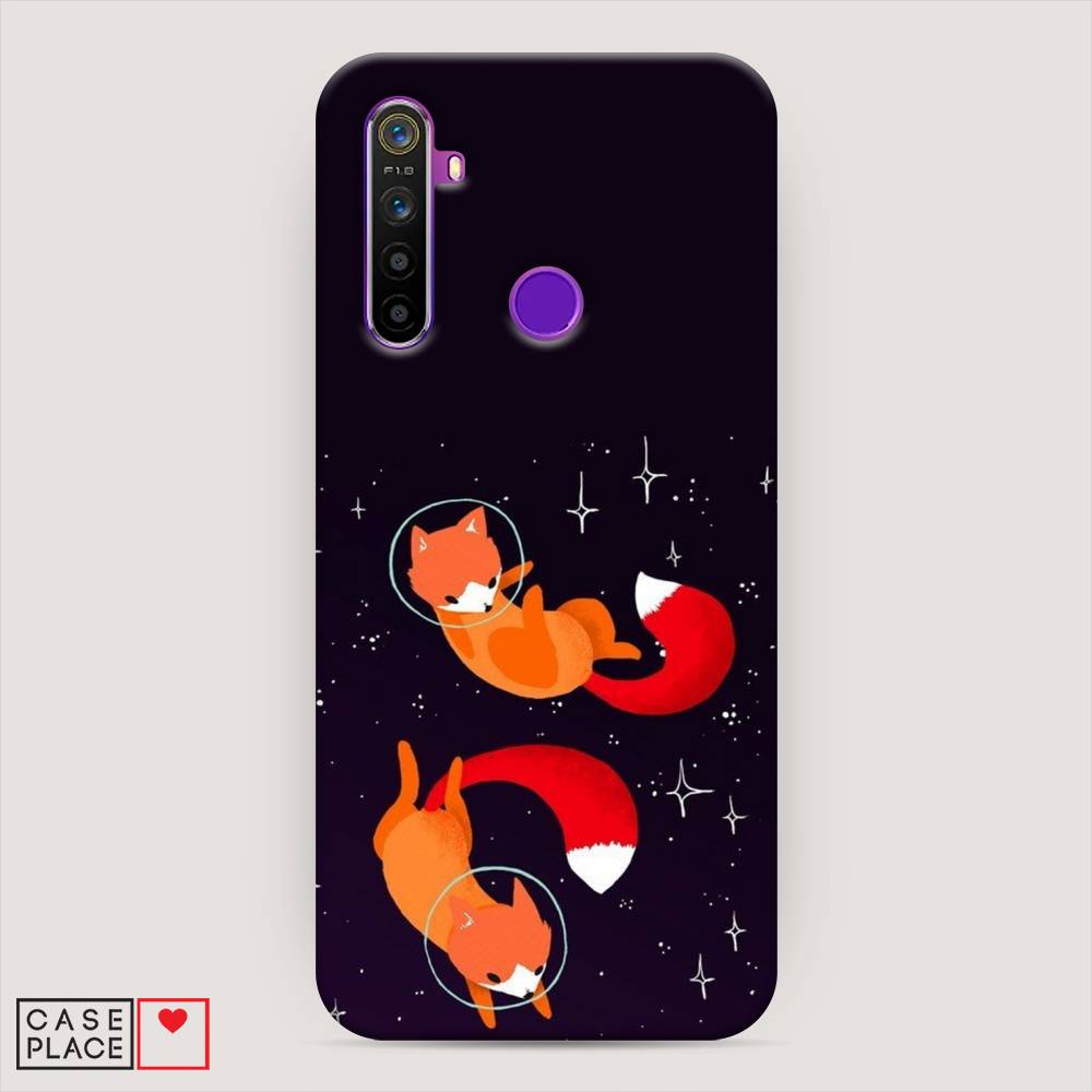 

Пластиковый чехол "Лисы космонавты" на Realme 5, 251520-3