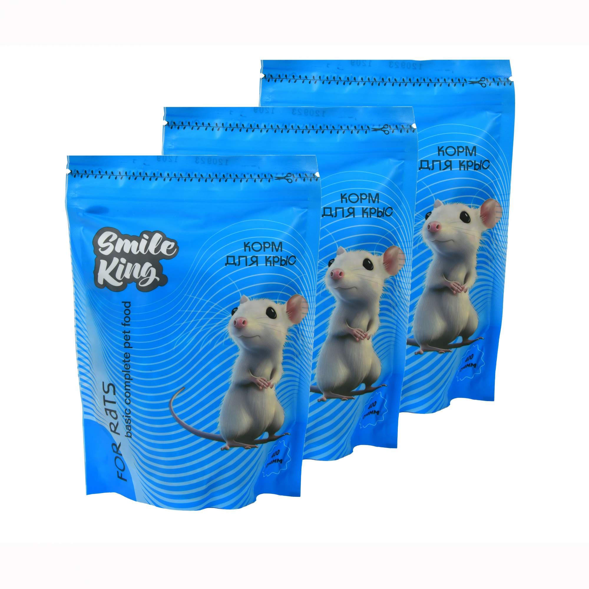 

Корм для крыс Smile King, 3 шт по 400 г