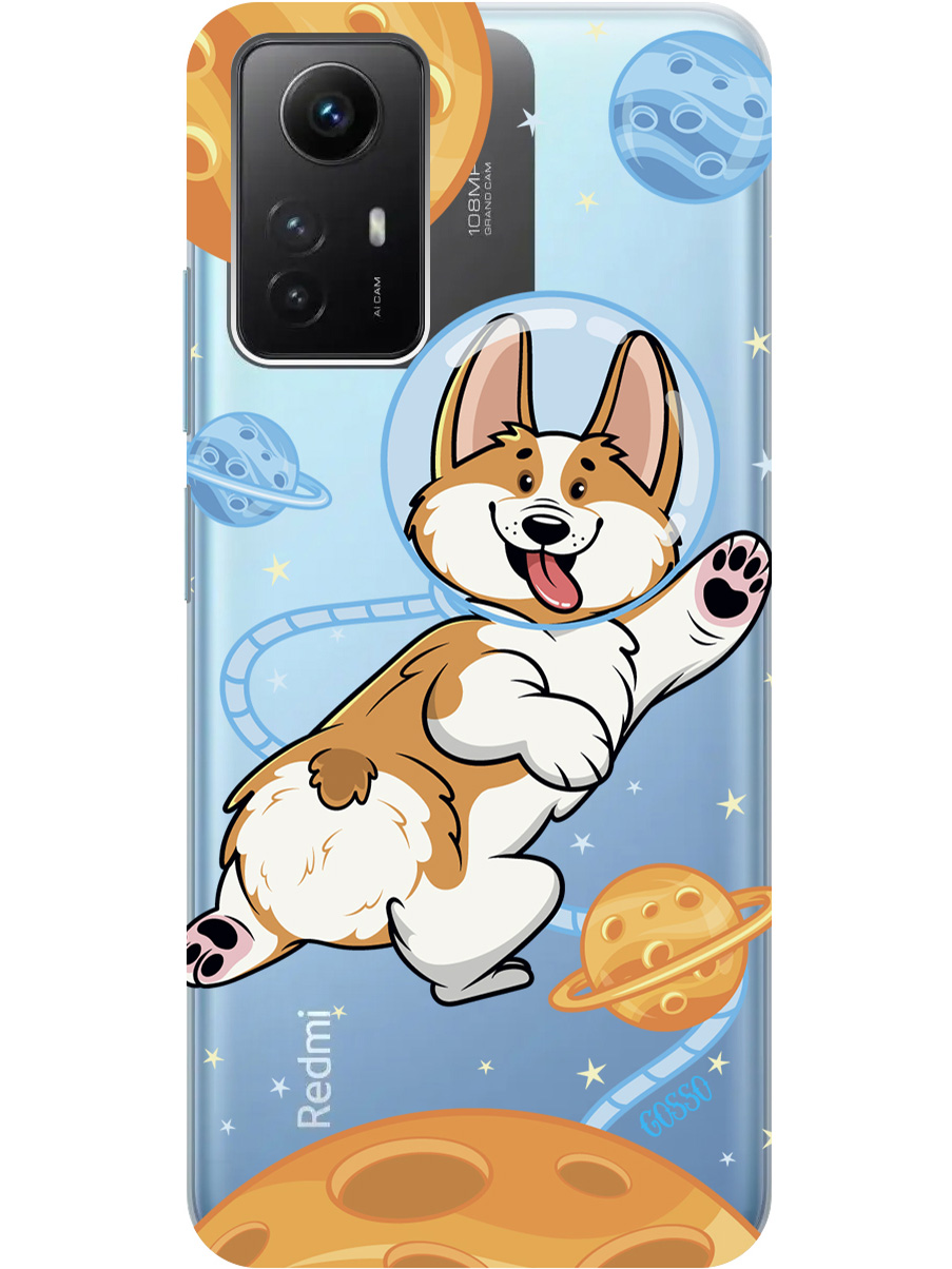 

Силиконовый чехол на Xiaomi Redmi Note 12s "CosmoCorgi", Прозрачный;коричневый, 20001468