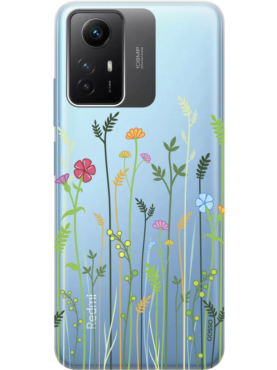 

Силиконовый чехол на Xiaomi Redmi Note 12s "Flowers and Fern", Прозрачный;желтый;зеленый;розовый, 20001468