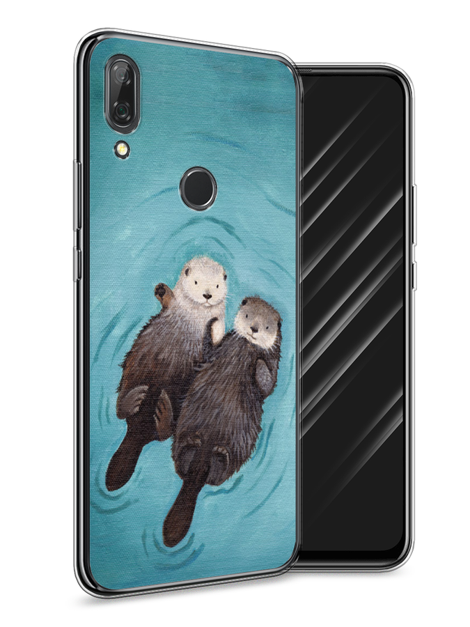 

Чехол Awog на Huawei P Smart Z "Парочка бобров", Голубой, 69450-10