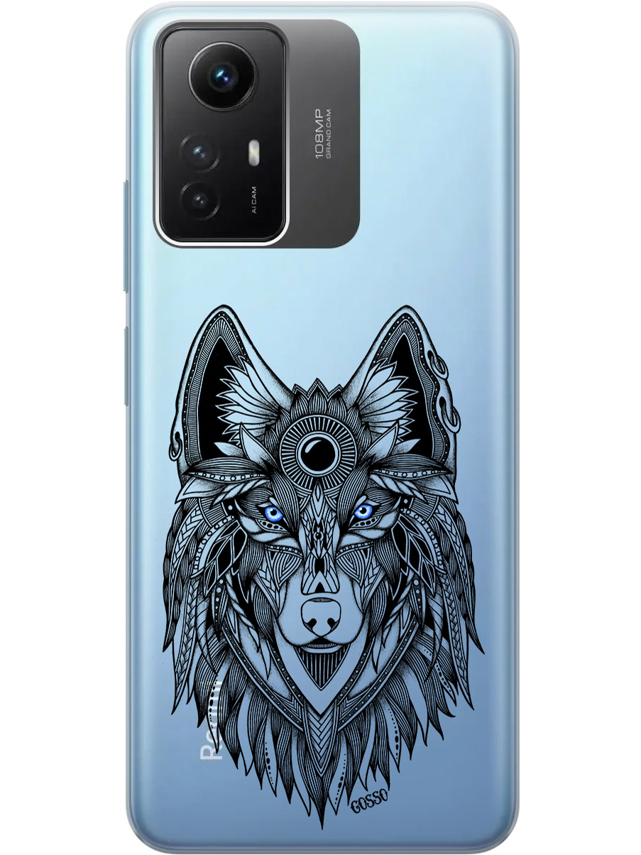 

Силиконовый чехол на Xiaomi Redmi Note 12s "Grand Wolf", Прозрачный;голубой;черный, 20001468