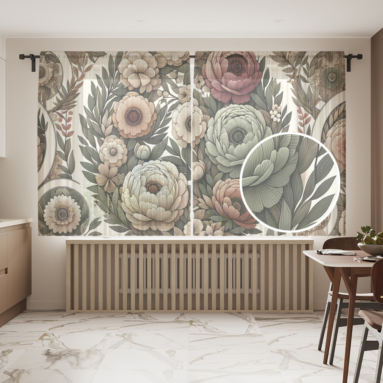 

Тюль JoyArty Композиция из цветов 145х180, tul_sd1439_145x180