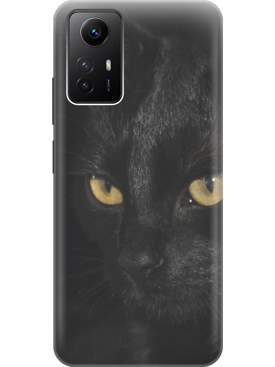 

Силиконовый чехол на Xiaomi Redmi Note 12s "Черная кошка", Желтый;черный, 20001468