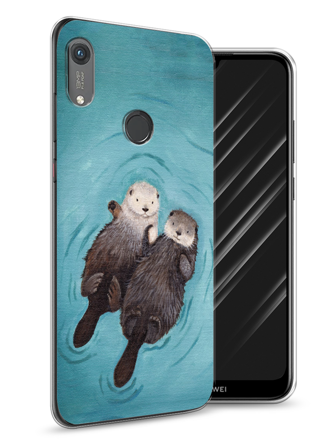 

Чехол Awog на Honor 8A (8A Pro/Prime) "Парочка бобров", Голубой, 68750-10