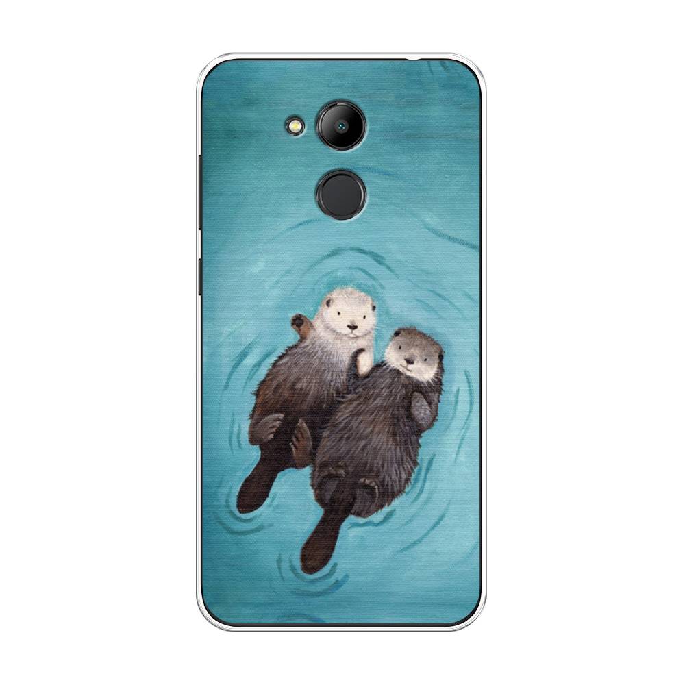 

Чехол Awog на Honor 6C Pro "Парочка бобров", Голубой, 63850-10