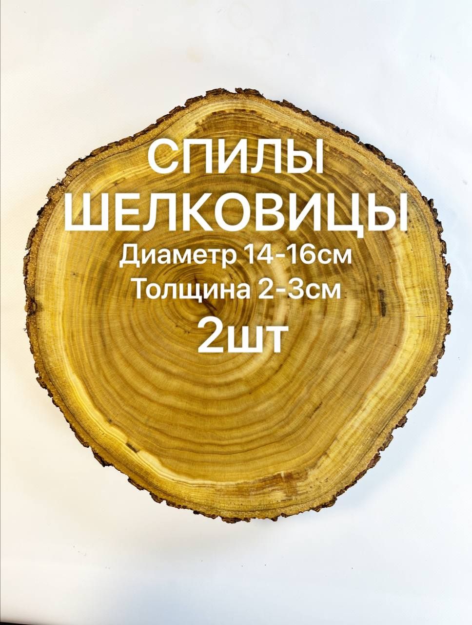 

Спилы дерева Шелковицы 14-16 см 2шт