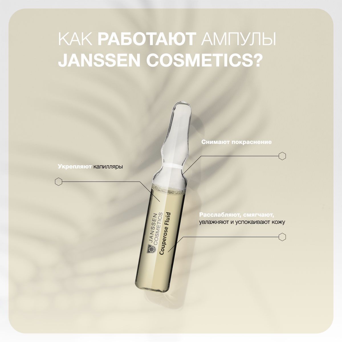 Ампульный концентрат для куперозной кожи Janssen Cosmetics Anti-Couperose 1х2 мл