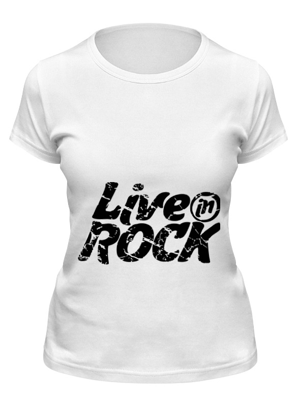 

Футболка женская Printio Liveinrock белая S, Белый, Liveinrock