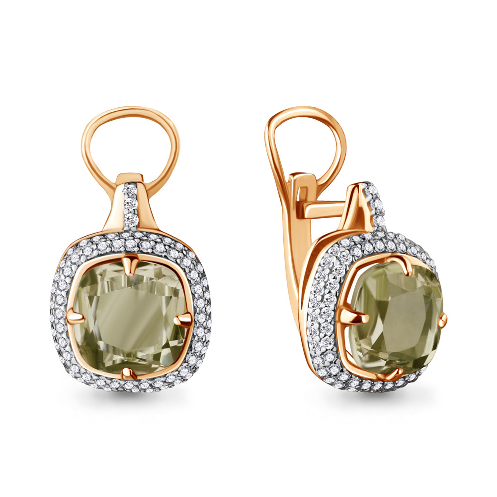 

Серьги из серебра с кварцем Aquamarine 4442320А_925_з, 4442320А_925_з
