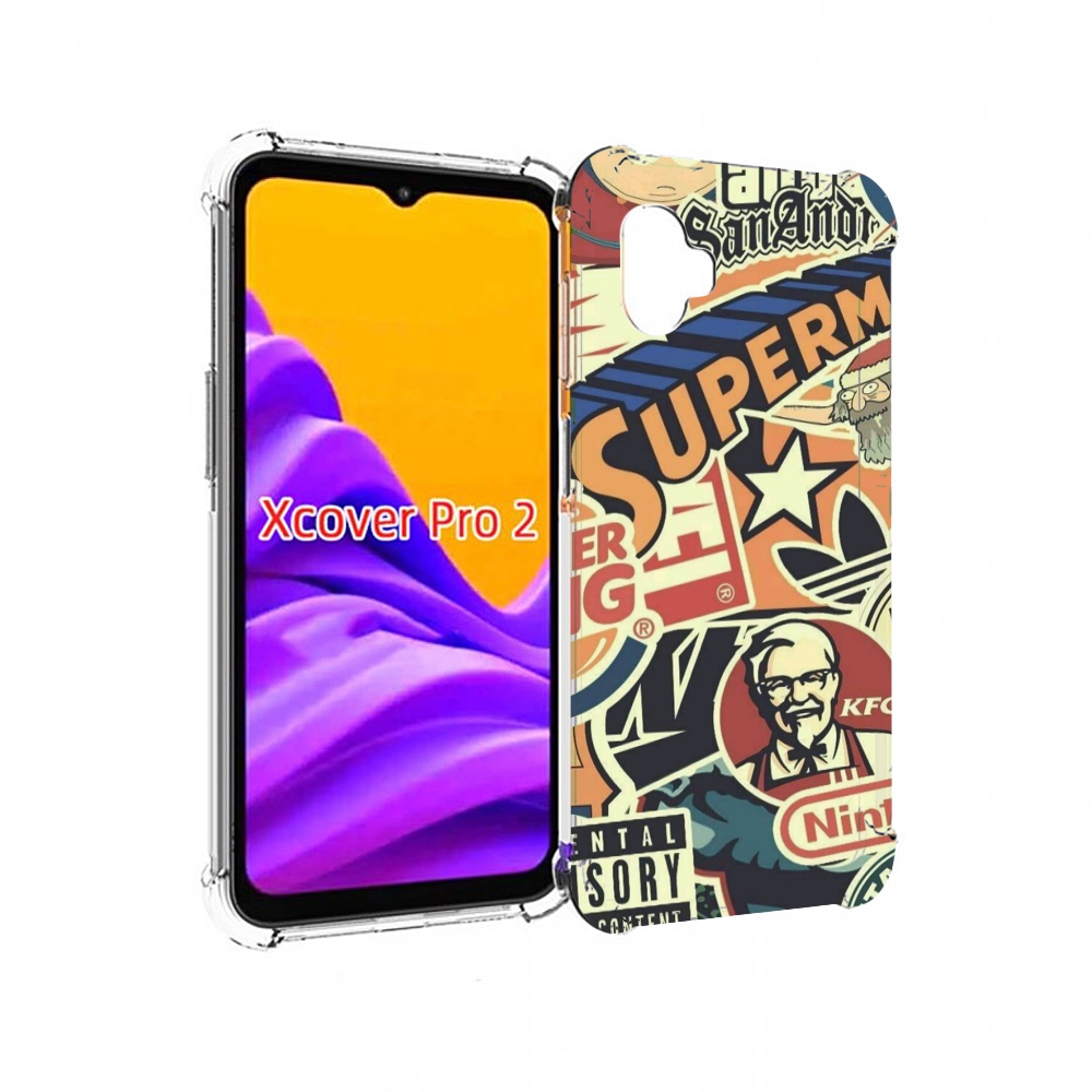 

Чехол MyPads Лейблы-на-постере для Samsung Galaxy Xcover Pro 2, Прозрачный, Tocco