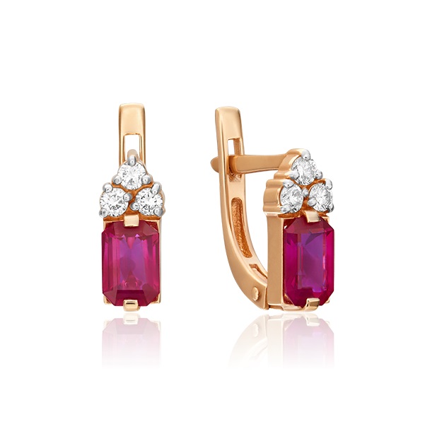 

Серьги из красного золота с бриллиантом PLATINA jewelry 02-0675-00-107-1110-30, 02-0675-00-107-1110-30