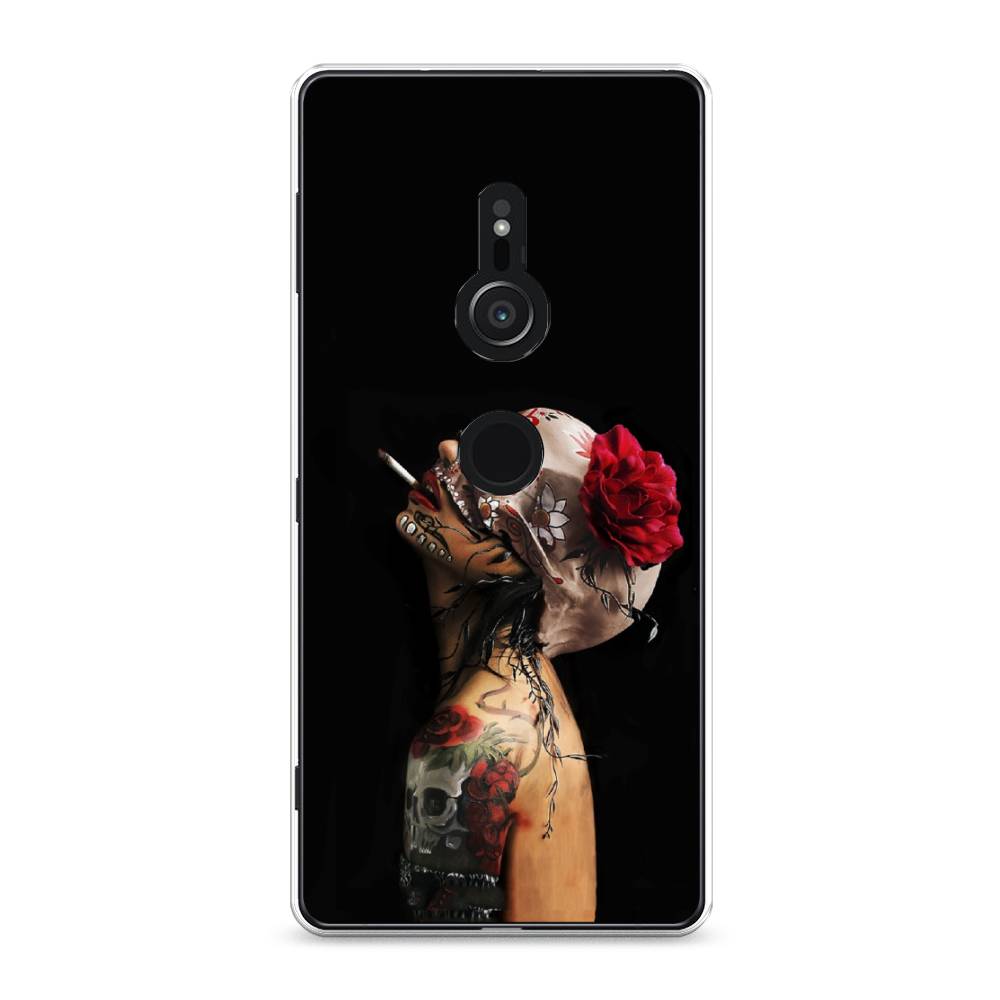 

Чехол Awog на Sony Xperia XZ2 "Девушка с черепом", Разноцветный, 52850-9