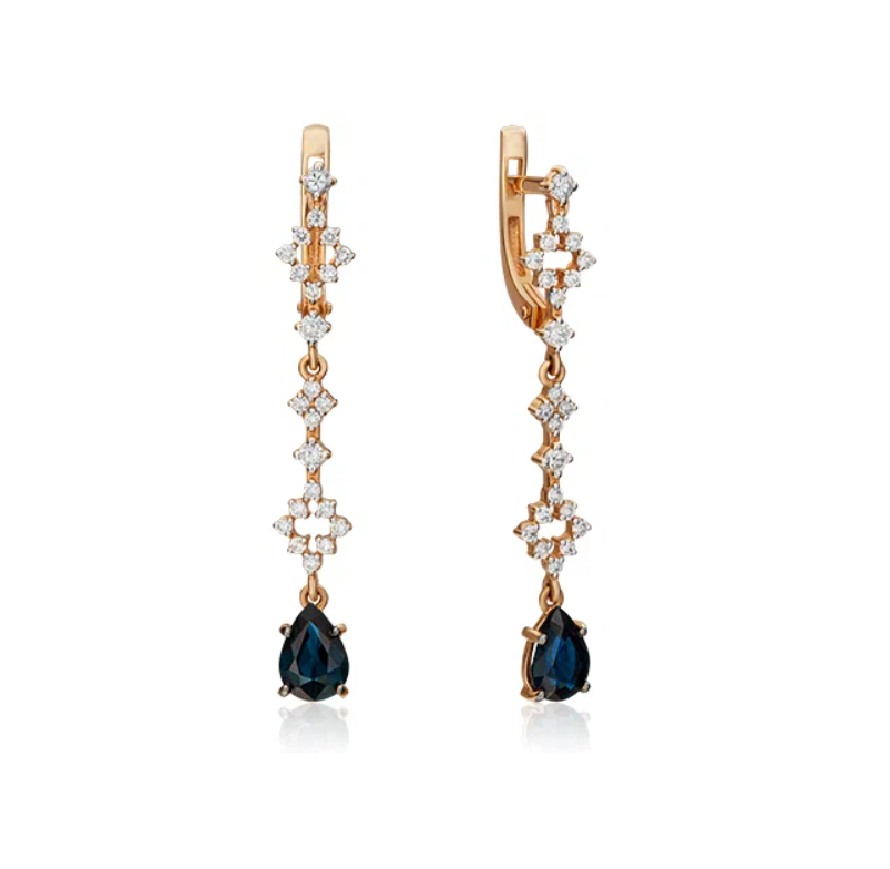 

Серьги подвески из красного золота с бриллиантом PLATINA jewelry 02-0654-00-105-1110-30, 02-0654-00-105-1110-30