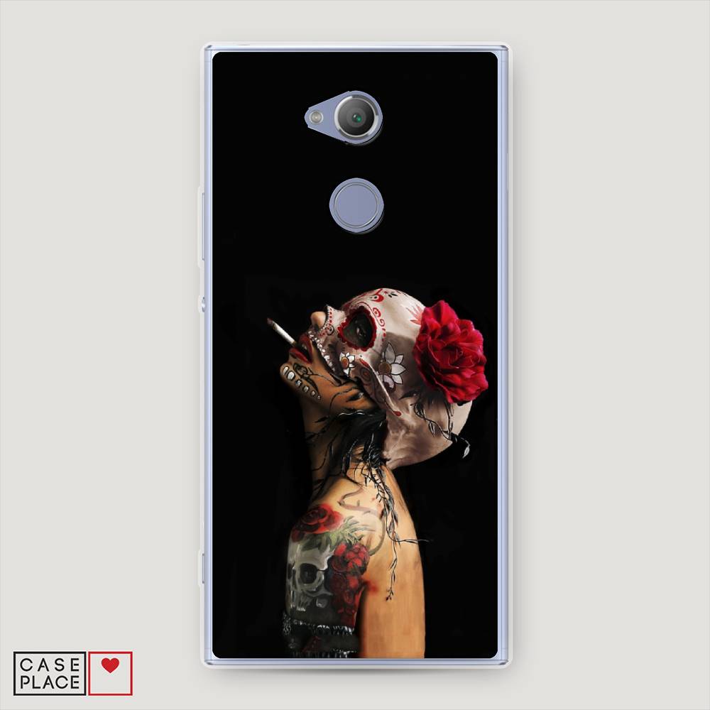 

Чехол Awog на Sony Xperia XA2 Ultra "Девушка с черепом", Разноцветный, 53250-9