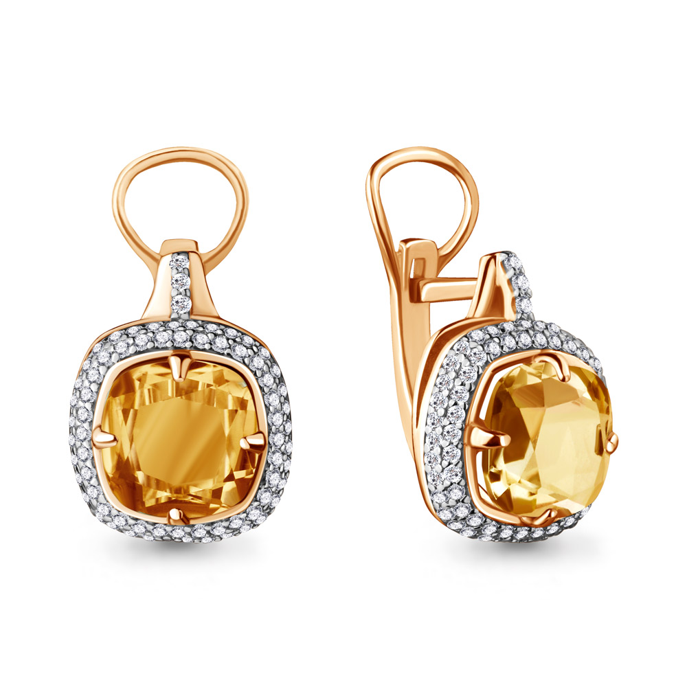 

Серьги из серебра с кварцем Aquamarine 4442313А_925_з, 4442313А_925_з
