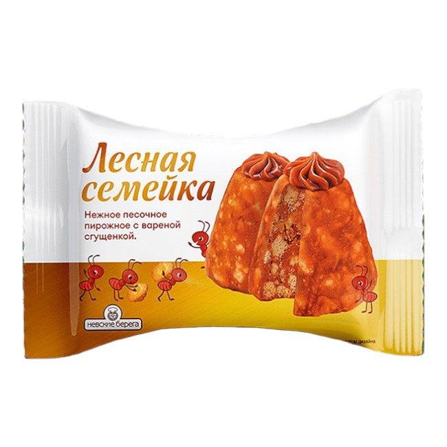 

Пирожное Невские берега Лесная семейка песочное 70 г