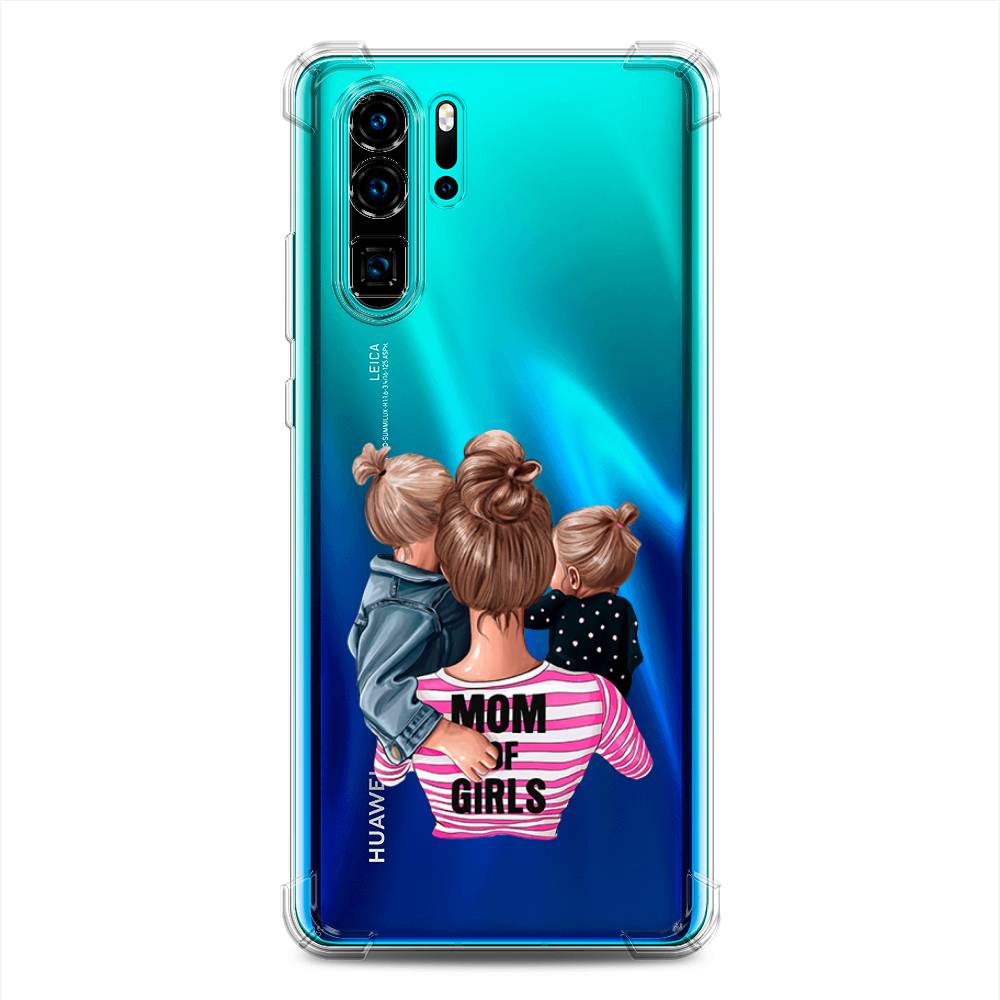 фото Противоударный силиконовый чехол "mom of girls" на huawei p30 pro awog