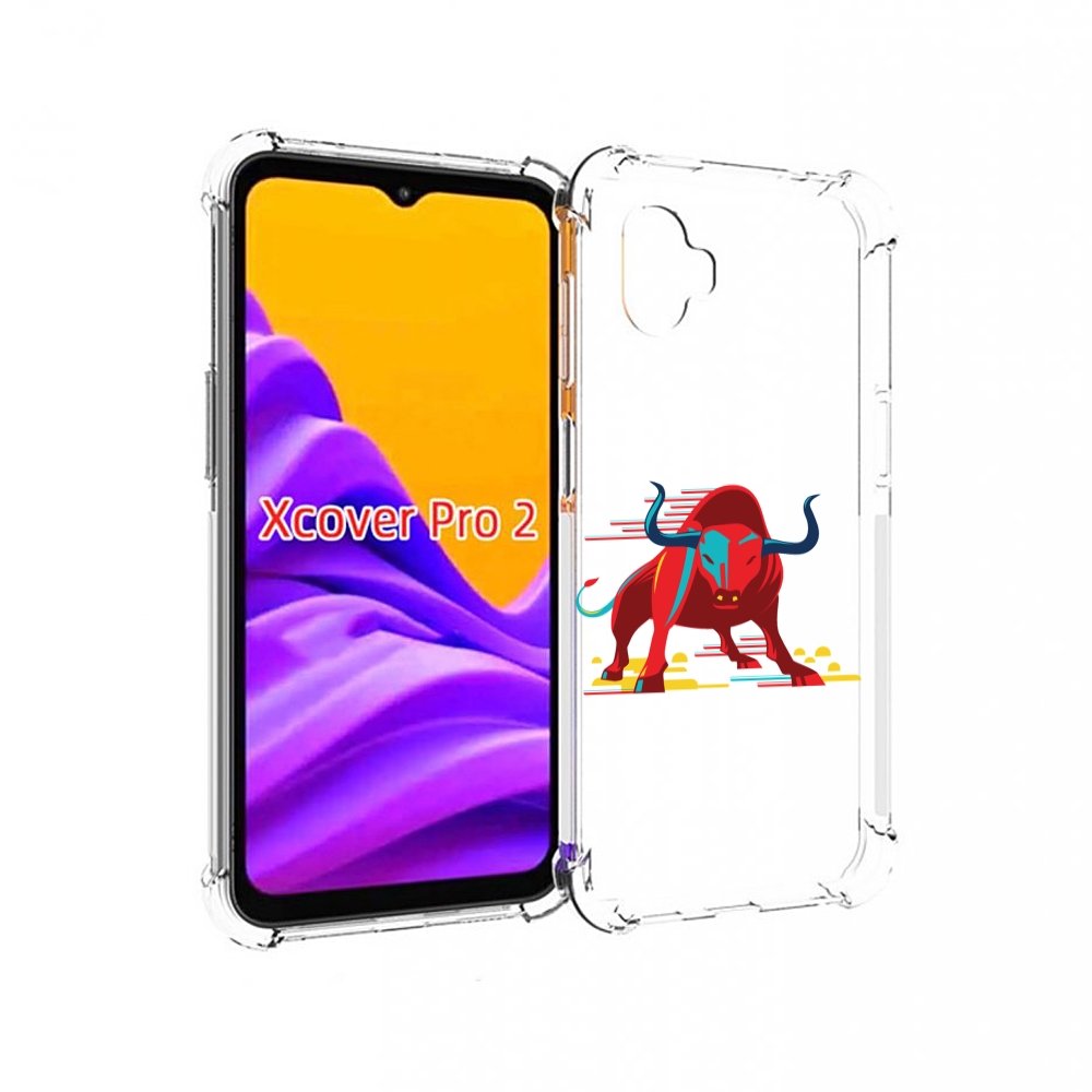 

Чехол MyPads Красный-бык для Samsung Galaxy Xcover Pro 2, Прозрачный, Tocco
